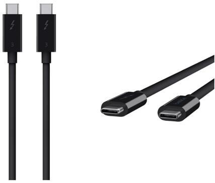 Belkin F2CD084bt0.8MBK 08 m 40 Gbit/s Nero (THUNDERBOLT 3 CABLE USB-C - 40GBPS 8M BLACK 5A)