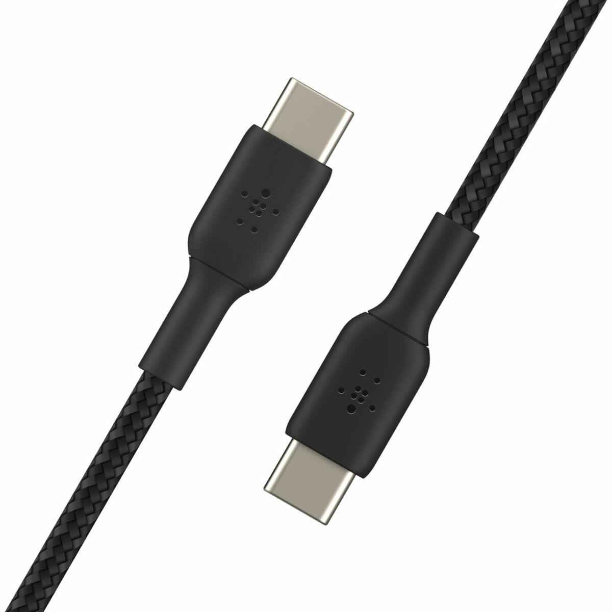 Belkin CAB004BT1MBK cavo USB 1 m USB C Nero (USB-C TO USB-C BRAIDED 1M BLK)