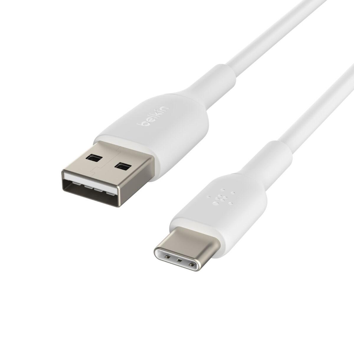USB-A TO USB-C CABLE 3M WHITE