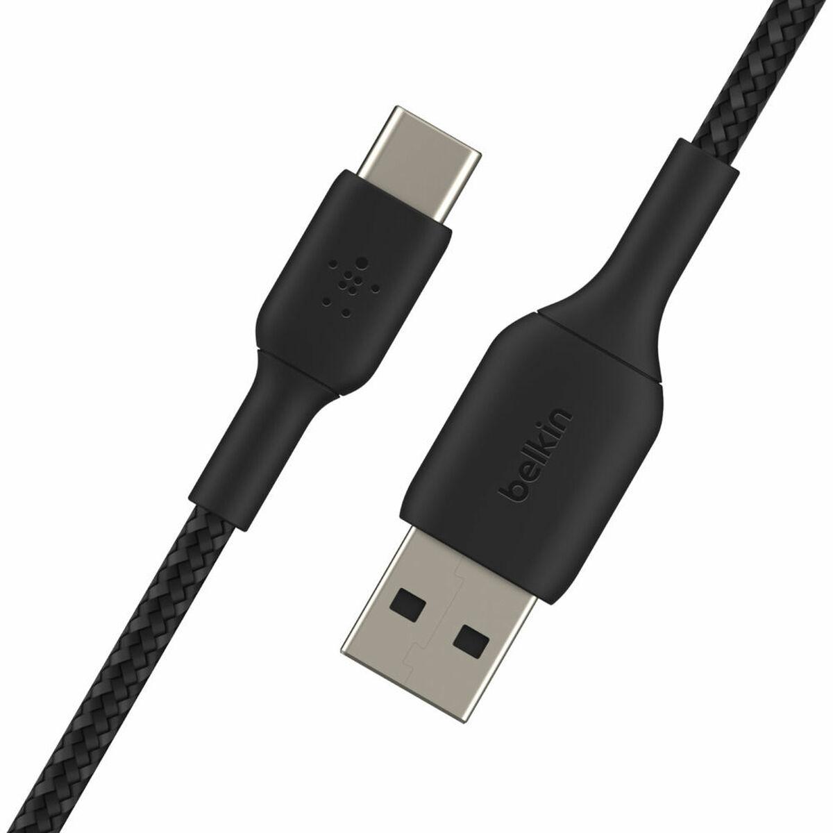 Belkin CAB002BT1MBK cavo USB 1 m USB A USB C Nero (USB-A TO USB-C BRAIDED 1M BLACK)