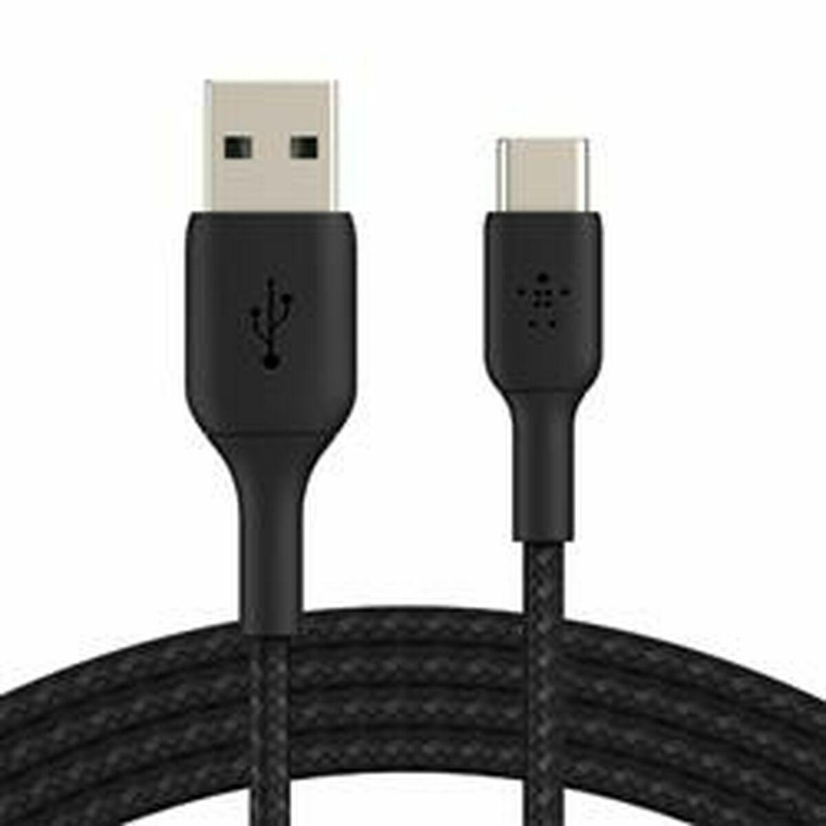 Belkin CAB002BT2MBK cavo USB 2 m USB A USB C Nero (Charge Usb-A To Usb-C CableBraided)