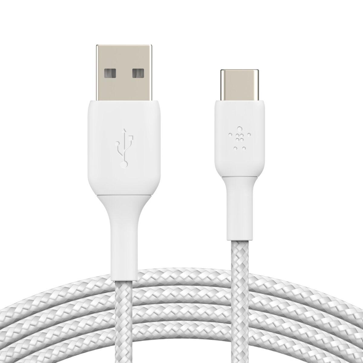 Belkin BoostCharge cavo USB 2 m USB A USB C Bianco (USB-C/USB-A CABLE - 2M WHITE)