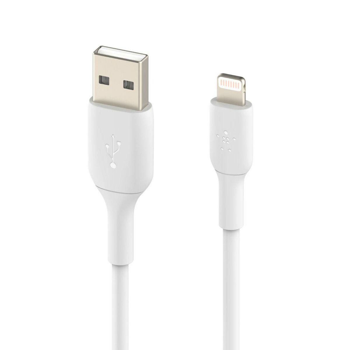 Belkin CAA001BT0MWH cavo Lightning 015 m Bianco (LIGHTNING BLADE/SYNC CABLE - PVC MFI 15CM WHITE)
