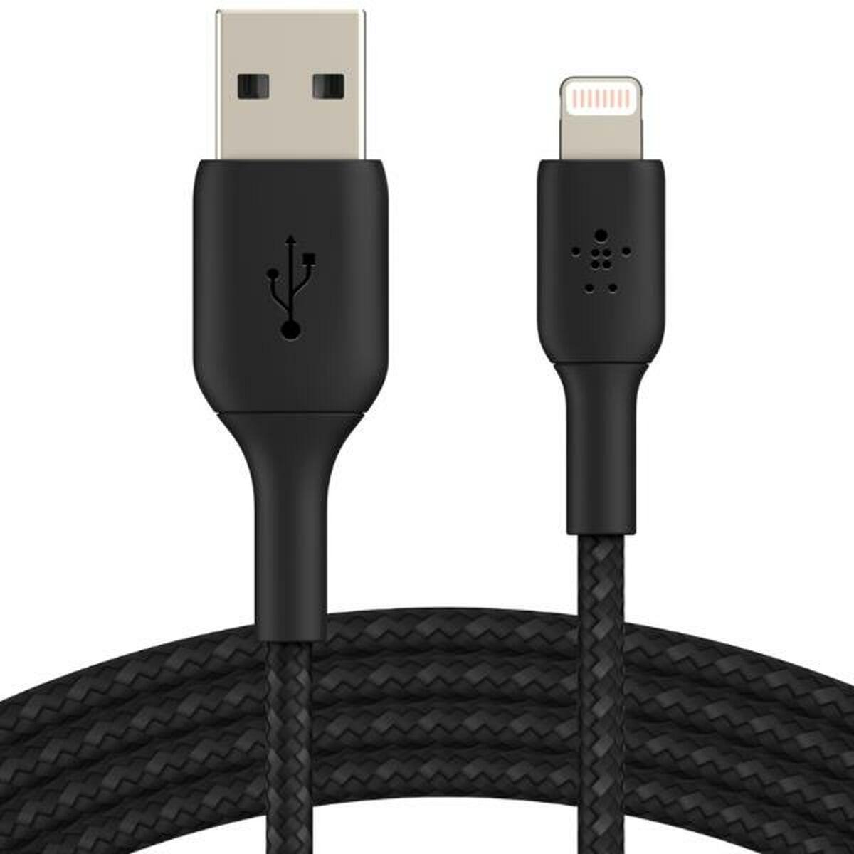 Belkin CAA002BT0MBK cavo Lightning 015 m Nero (LIGHTNING TO USBA BRAIDED 0.15M BLK)
