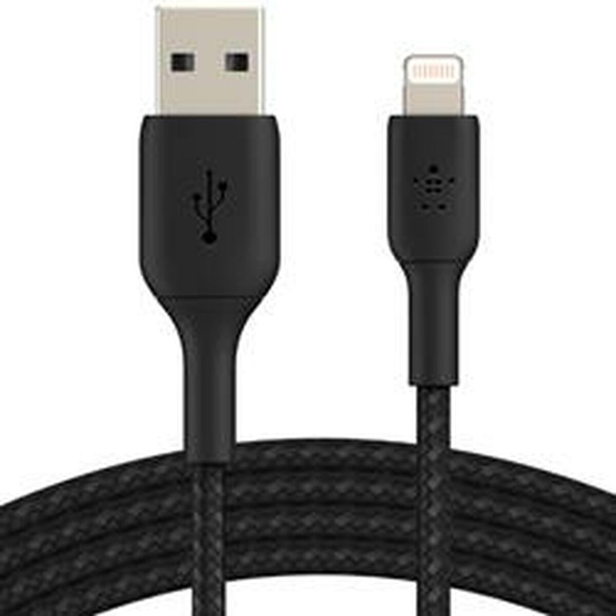 Belkin CAA002BT0MBK cavo Lightning 015 m Nero (LIGHTNING TO USBA BRAIDED 0.15M BLK)