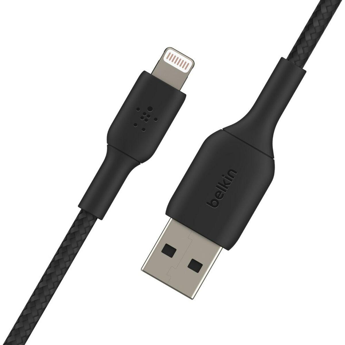 Belkin CAA002BT2MBK cavo Lightning 2 m Nero (LIGHTNING TO USBA BRAIDED 2M BLK)