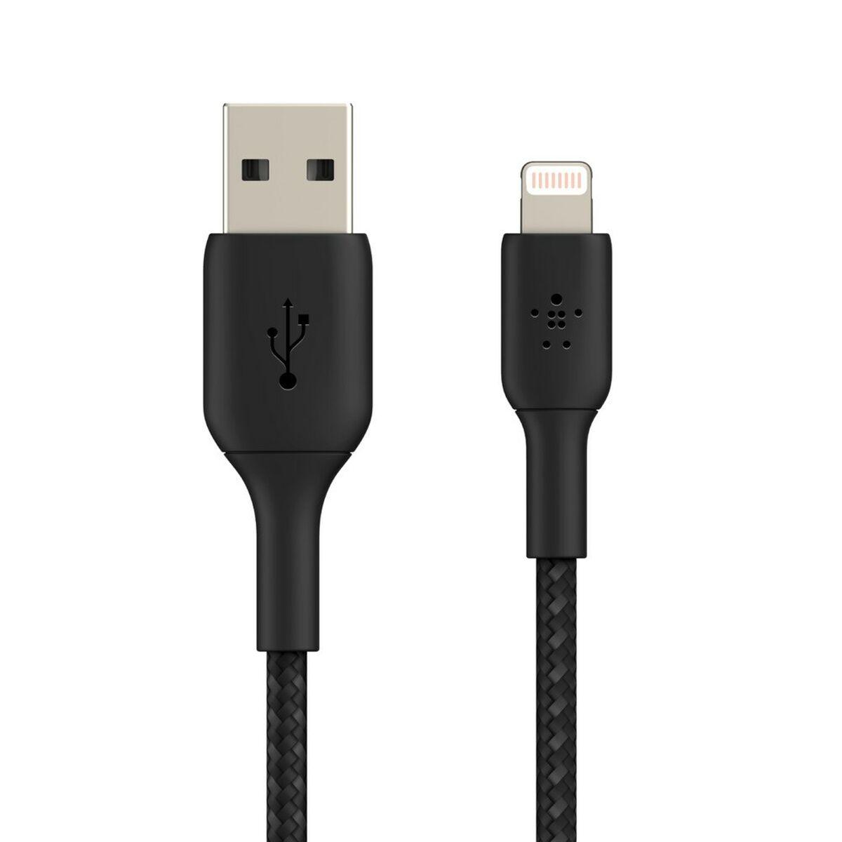 Belkin CAA002BT3MBK cavo Lightning 3 m Nero (LIGHTNING TO USBA BRAIDED 3M BLK)