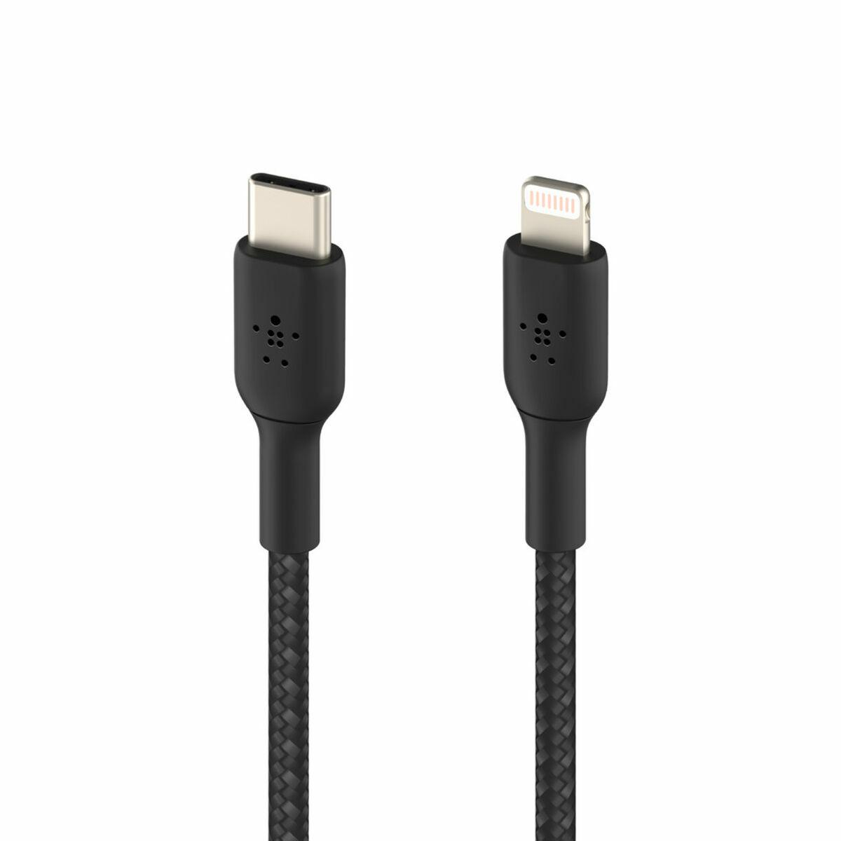 Belkin CAA004BT2MBK cavo Lightning 2 m Nero (LIGHTNING/USB-C CABLE - MFI 2M BLACK)
