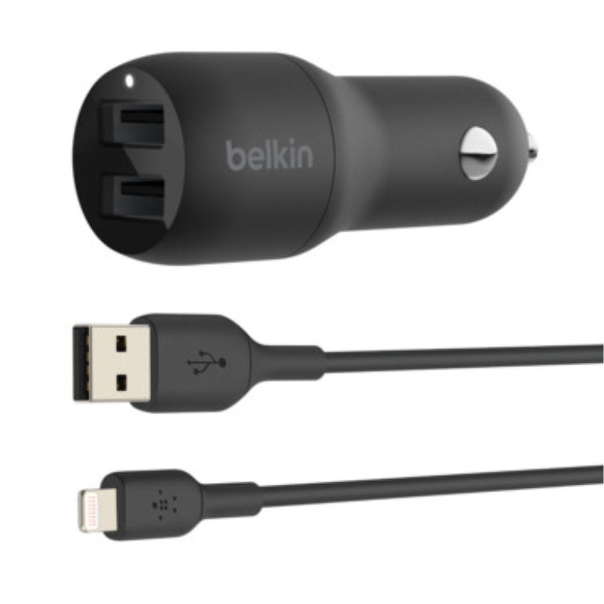 Belkin BOOSTCHARGE Smartphone Nero Accendisigari Auto (DUAL USB-A CAR CHARGER 12W X2 BLK)
