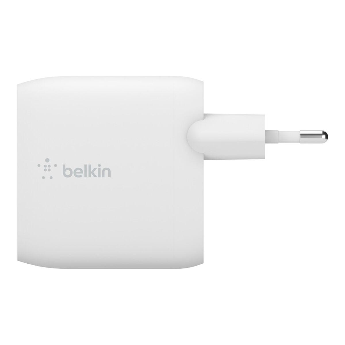 Belkin WCE001VF1MWH Caricabatterie per dispositivi mobili Bianco Interno (DUAL USB-A CHARGER - W/USB-C CABLE 1M 24W WHITE)
