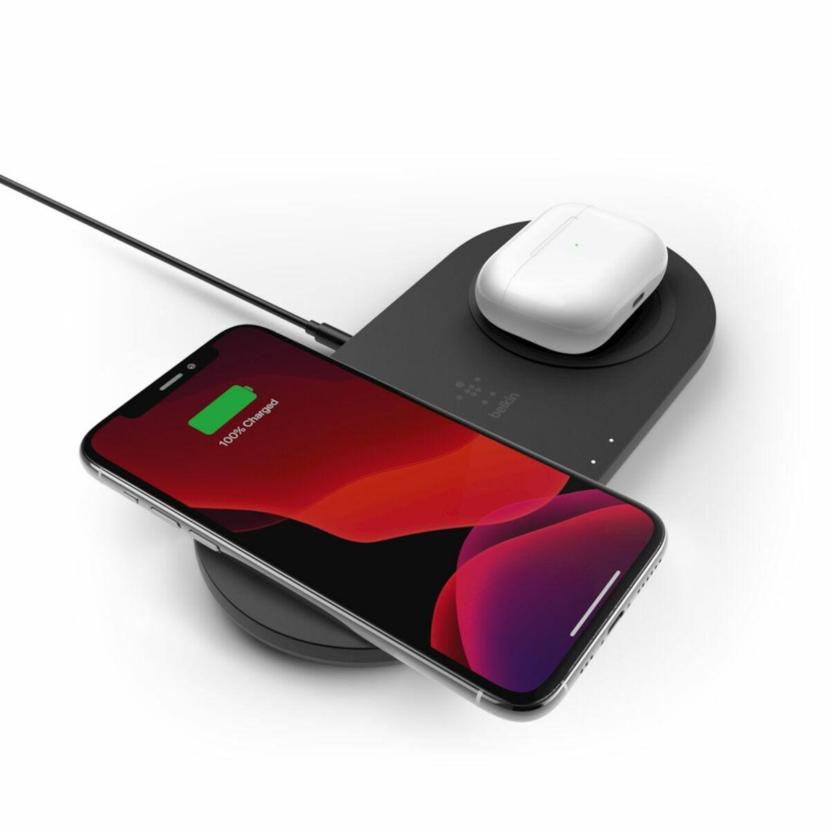 BELKIN DOUBLE CHARGEUR INDUCTION DUAL PAD 15W NOIR