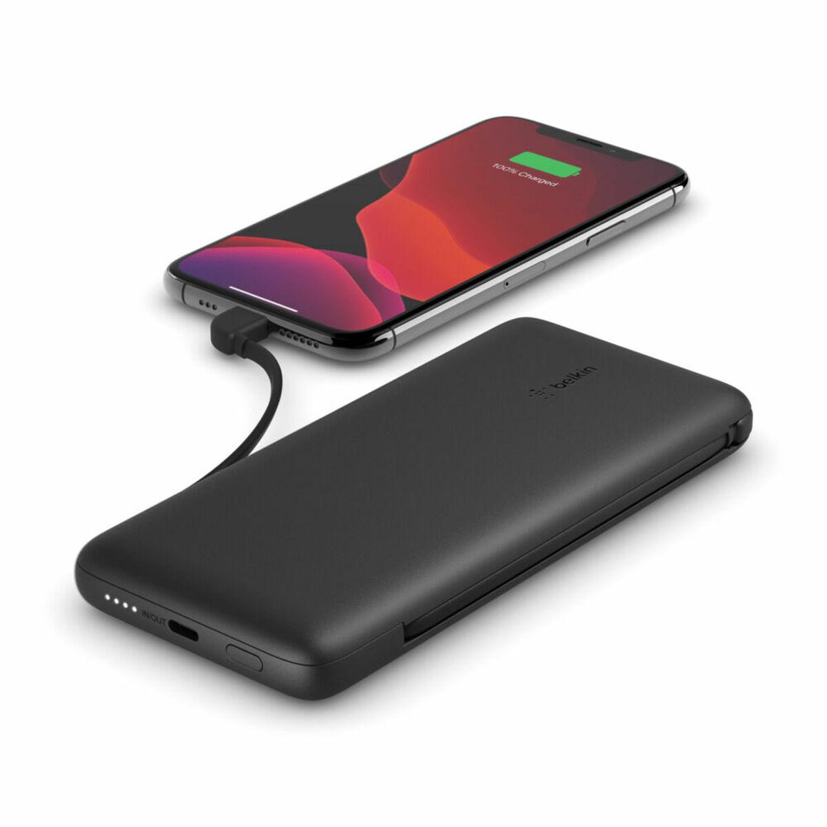Belkin Powerbank 10K 23W PB USB-C In/out e Lightning Out Cavi Inclusi - Nero (BELKIN POWER BANK 10K INC USB-C - AND LIGHTNING C