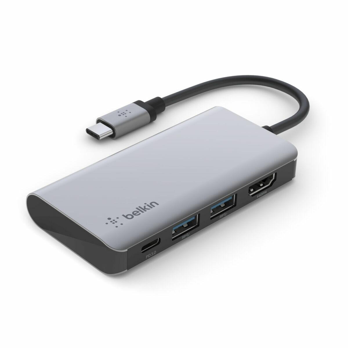 Belkin Adattatore Multiporta 4 In 1 USB-C (BELKIN USB-C 4-IN-1 MULTIPORT - ADAPTER)