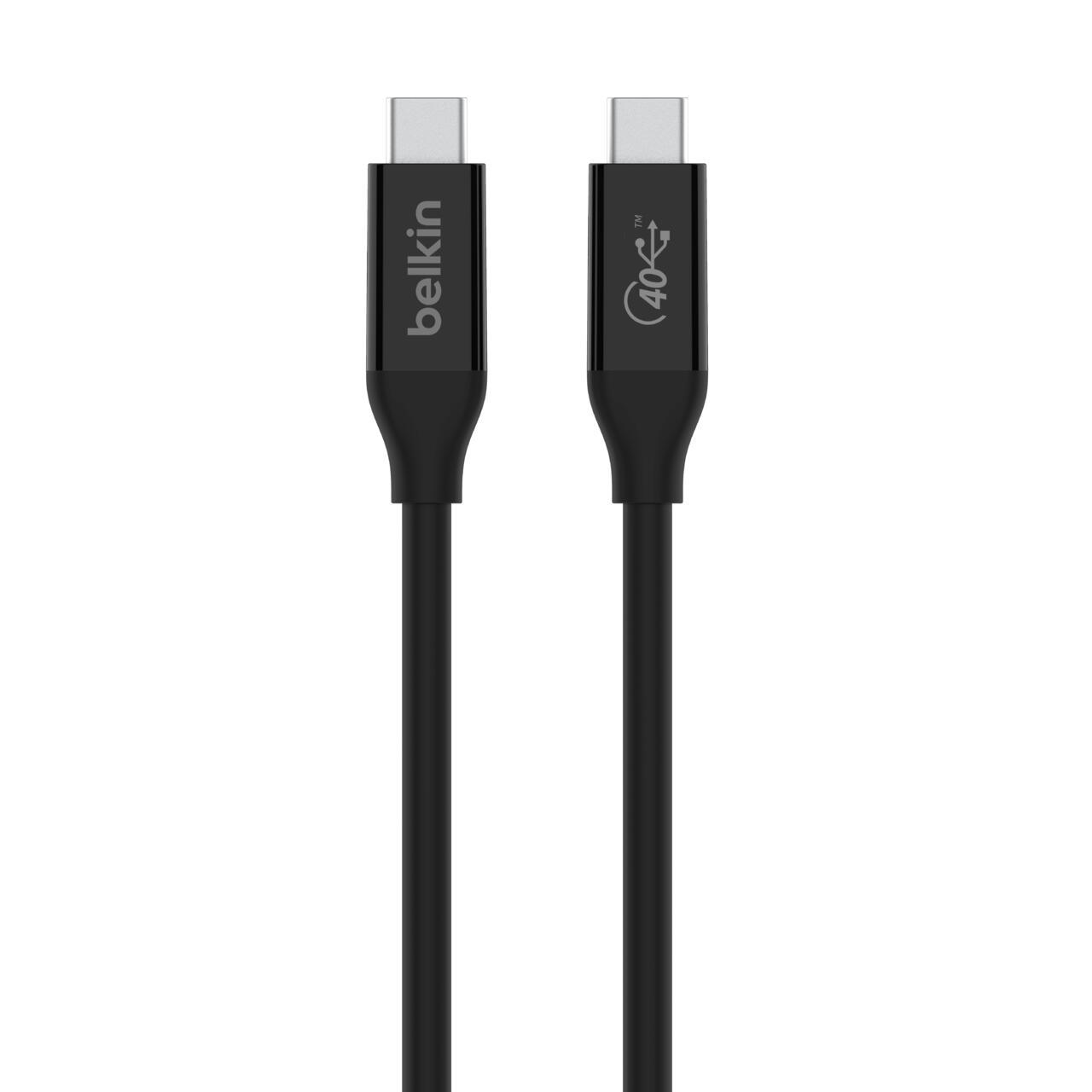 Belkin INZ001bt0.8MBK cavo USB 08 m USB4 Gen 3x2 USB C Nero (USB4 CABLE USB-C / USB-C 40 - GBIT / S 100W 0.8M BLACK)