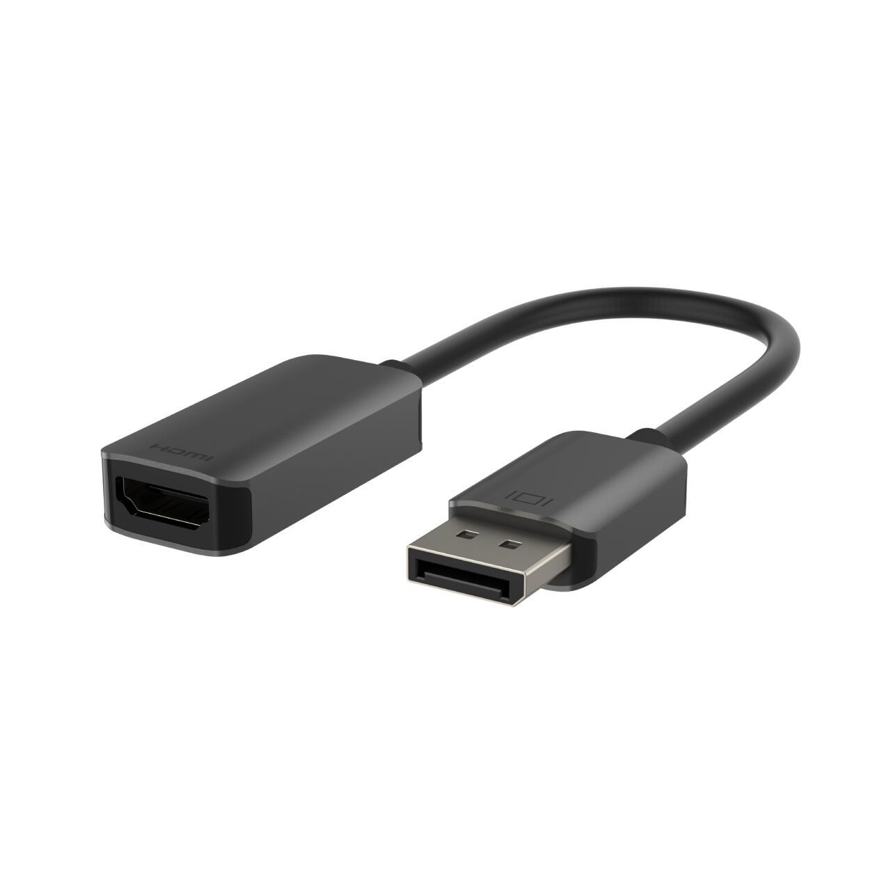 Belkin AVC011btSGY-BL 022 m DisplayPort HDMI Nero (ACTIVE DISPLAYPORT TO HDMI - ADAPTER 4K HDR BLACK/GRAY)