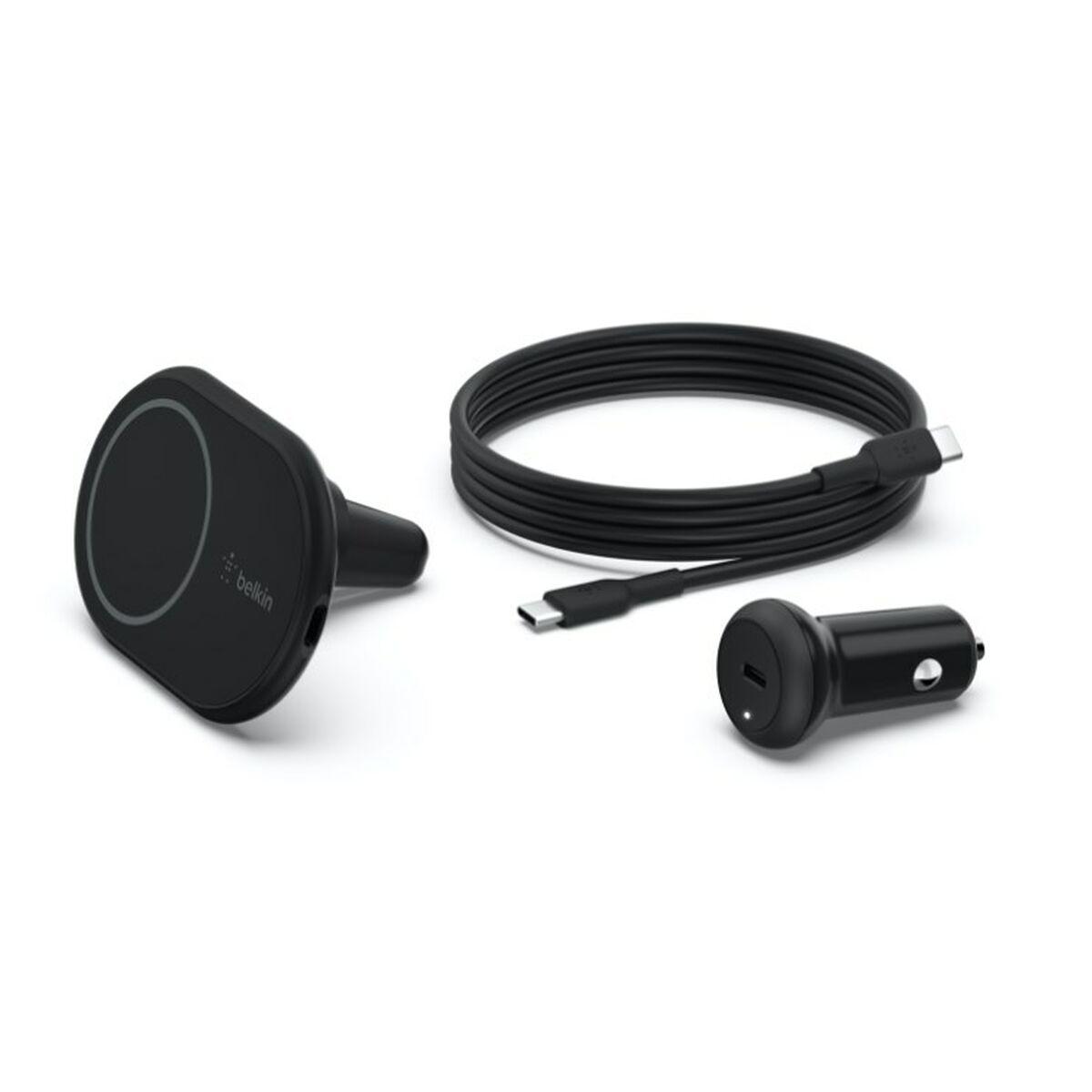 Belkin WIC004BTBK Caricabatterie per dispositivi mobili Smartphone Nero USB Carica wireless Auto (MAGNETIC CAR HOLDER F/IPHONE