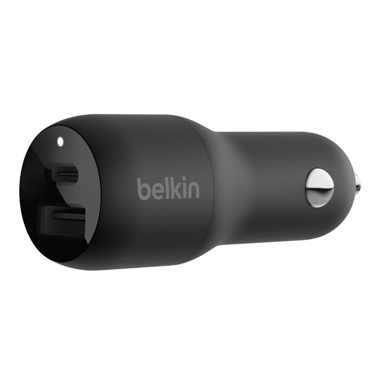 Belkin CCB004BTBK Caricabatterie per dispositivi mobili Smartphone Tablet Nero Accendisigari USB Ricarica rapida Interno Estern