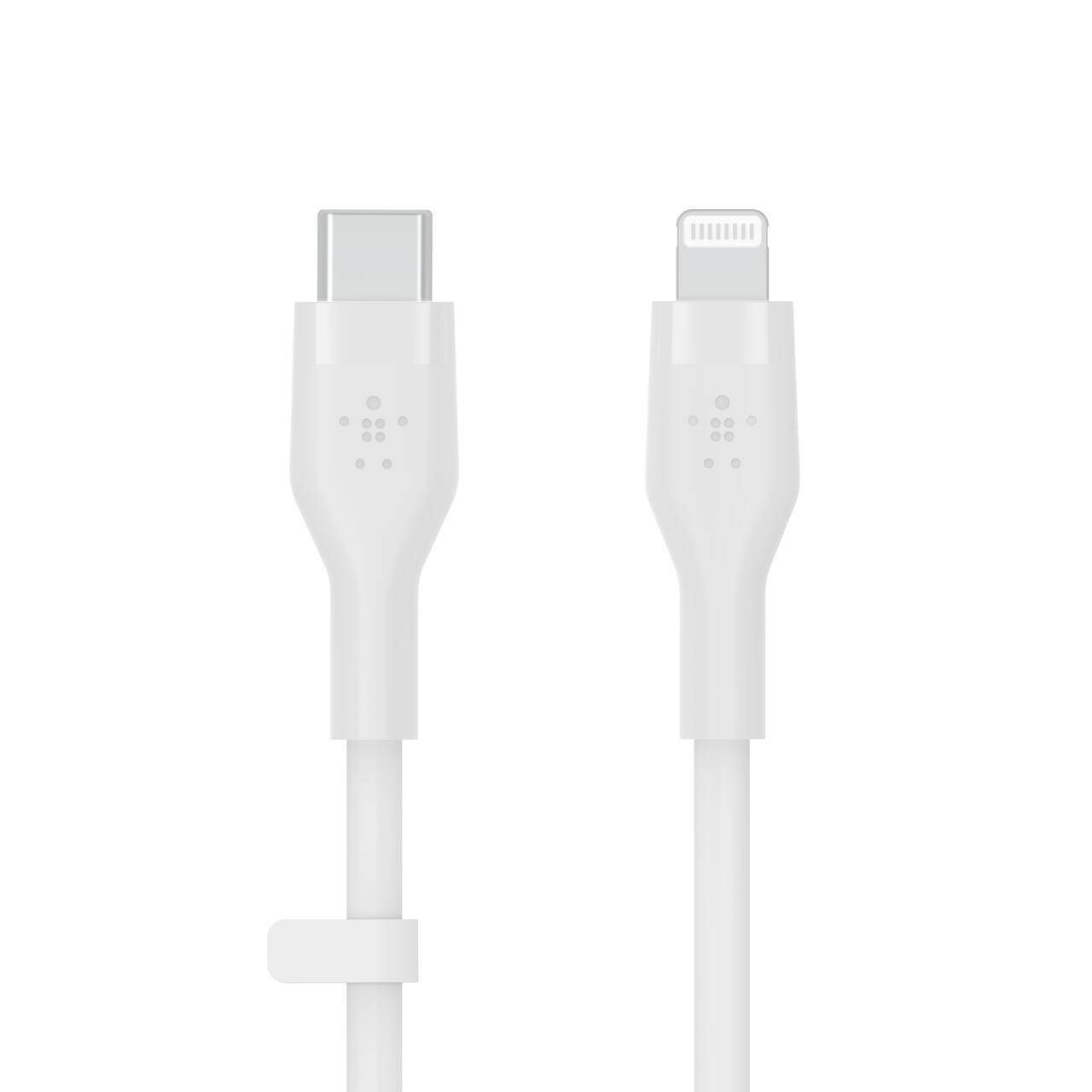 Belkin CAA009BT1MWH cavo Lightning 1 m Bianco (FLEX LIGHTNING/USB-C CBL FAST C - SILICONE CABLE SUPPORTS FAST CHA)