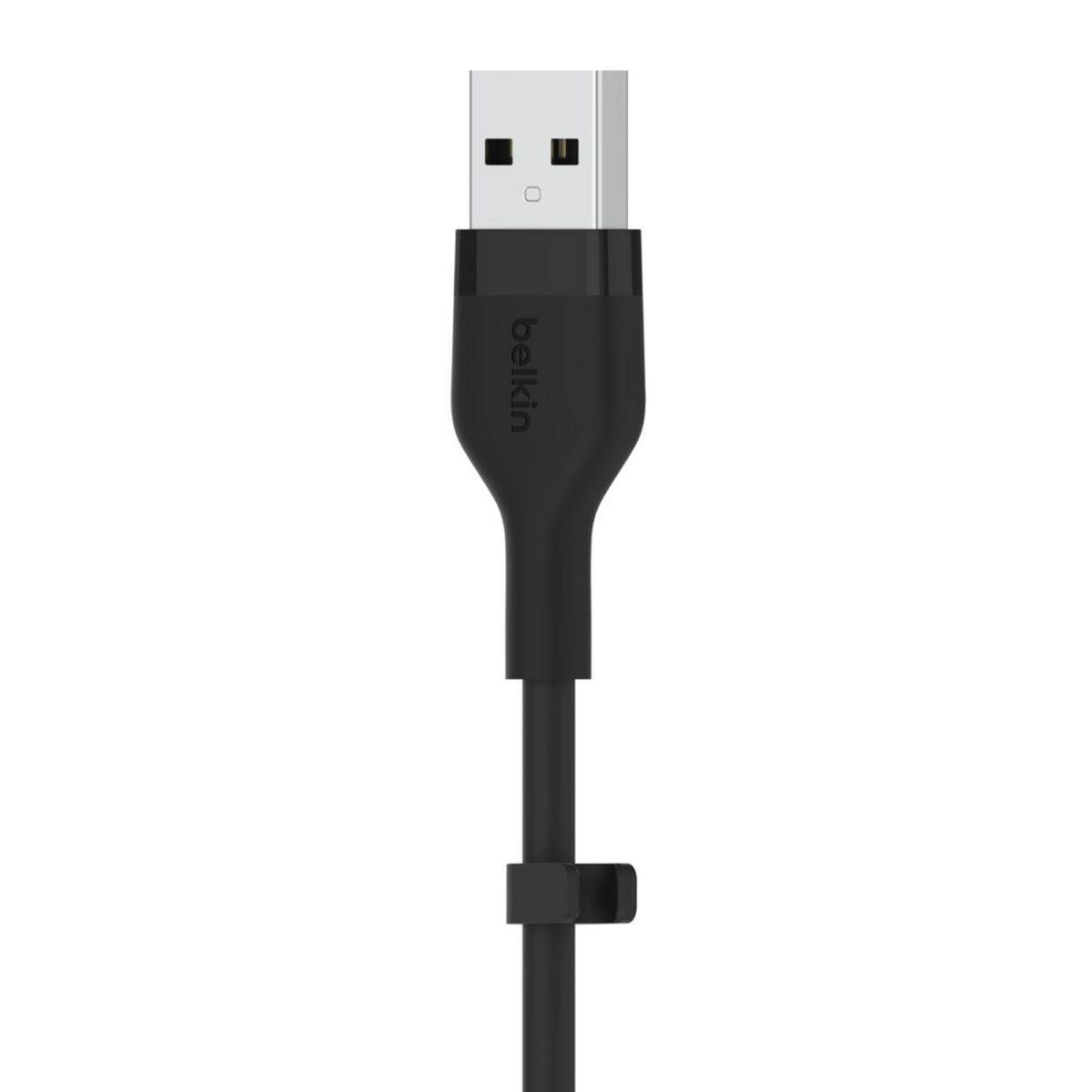 Belkin BOOSTCHARGE Flex cavo USB 3 m USB 2.0 USB A USB C Nero (FLEX USB-A/USB-C SILICONE CBL F - SILICONE CABLE SUPPORTS FAST C