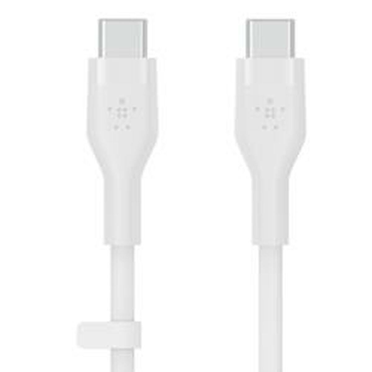 Belkin BOOSTÃƒÂ¢Ã‚â€ Ã‚â€˜CHARGE Flex cavo USB 1 m USB 2.0 USB C Bianco (FLEX USB-C/USB-C SILICONE CBL F - SI