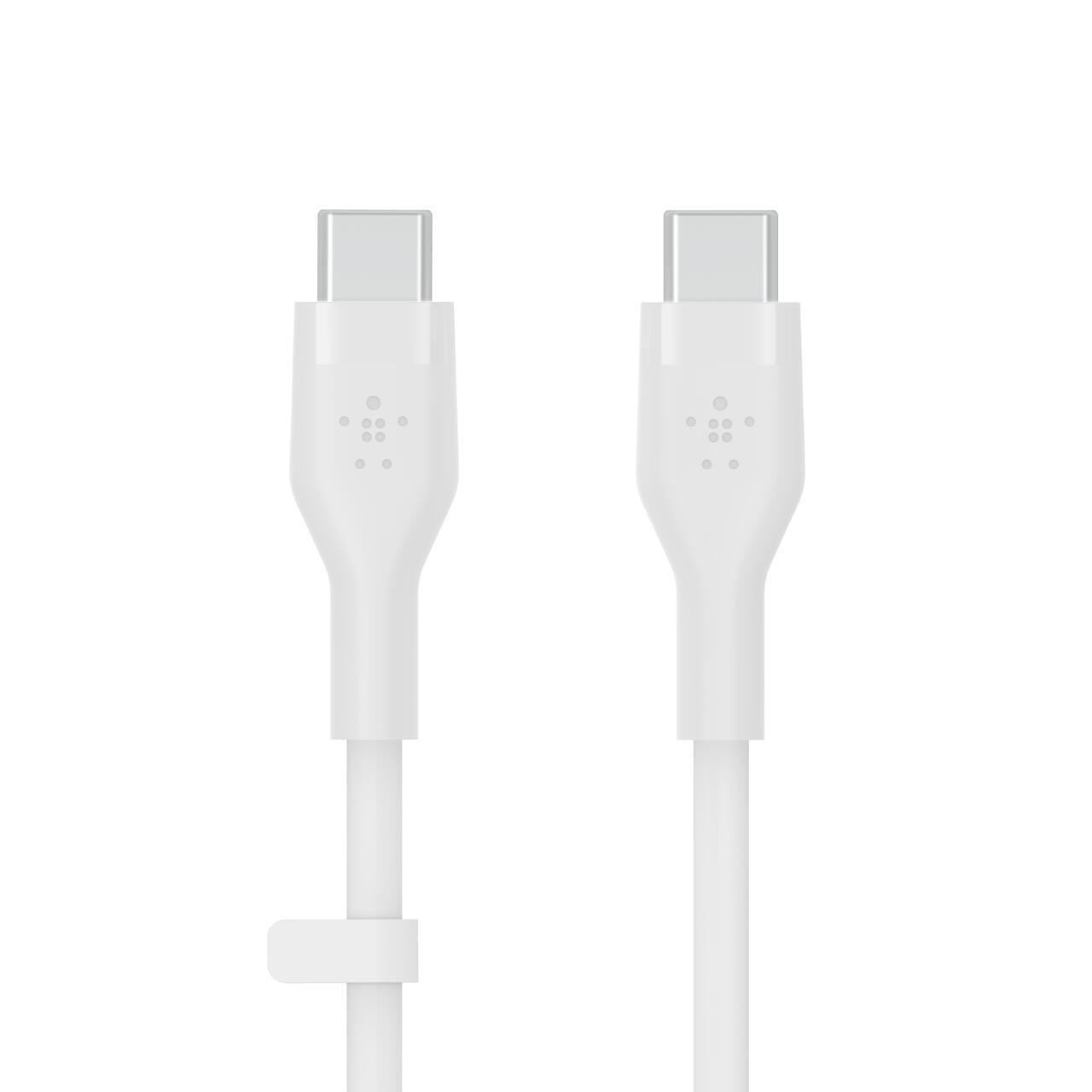 Belkin BOOSTÃƒÂ¢Ã‚â€ Ã‚â€˜CHARGE Flex cavo USB 1 m USB 2.0 USB C Bianco (FLEX USB-C/USB-C SILICONE CBL F - SI