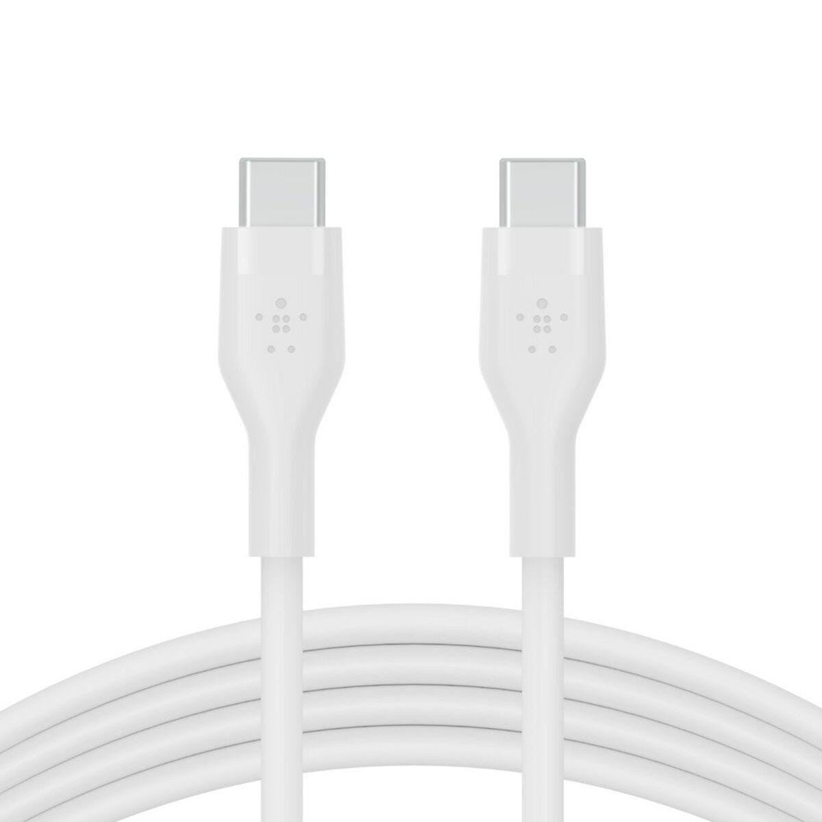 Belkin BOOSTÃƒÂ¢Ã‚â€ Ã‚â€˜CHARGE Flex cavo USB 2 m USB 2.0 USB C Bianco (FLEX USB-C/USB-C SILICONE CBL F - SI