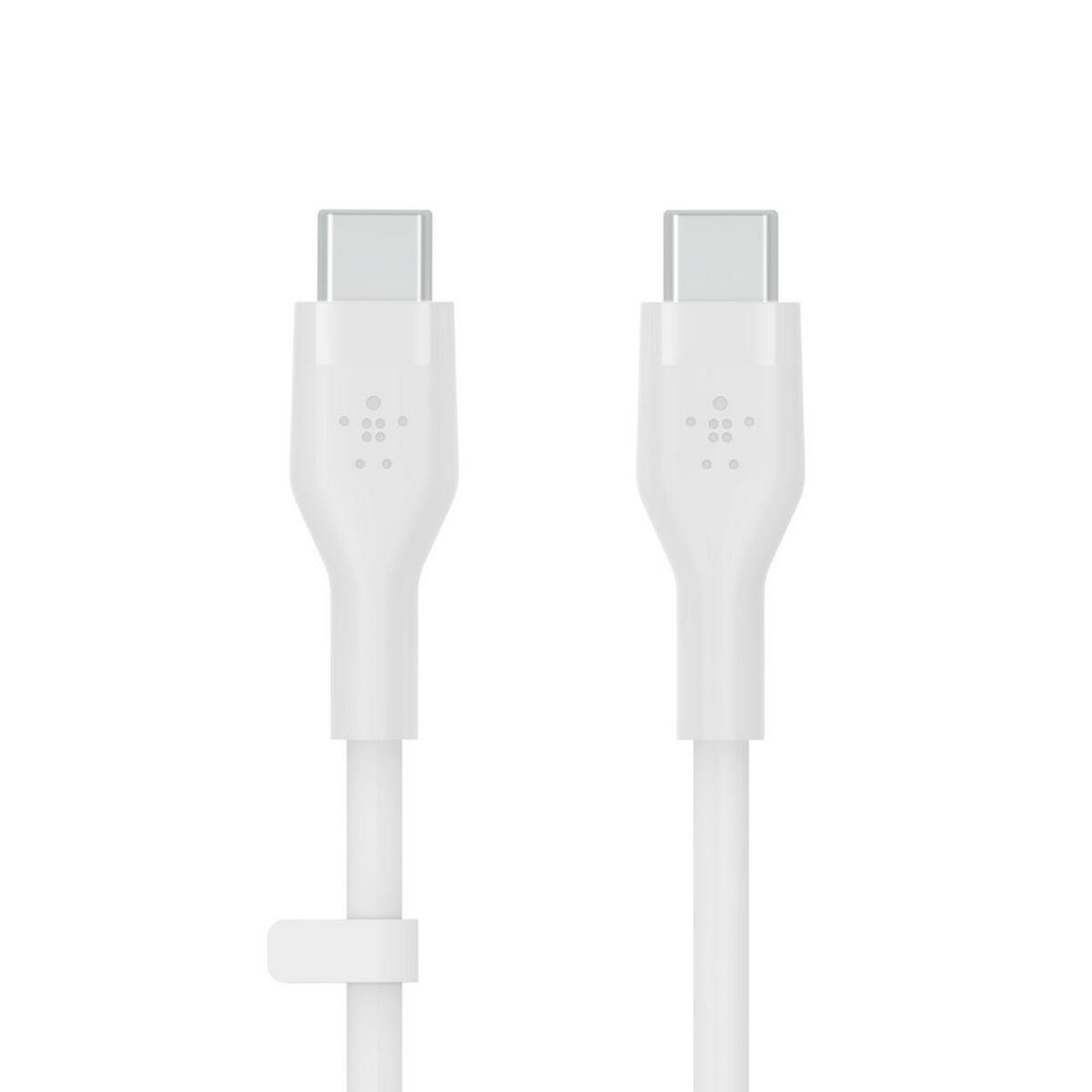 Belkin BOOSTÃƒÂ¢Ã‚â€ Ã‚â€˜CHARGE Flex cavo USB 2 m USB 2.0 USB C Bianco (FLEX USB-C/USB-C SILICONE CBL F - SI
