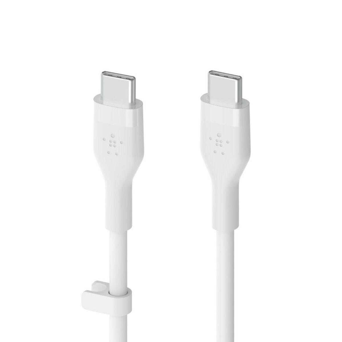Belkin BOOSTÃƒÂ¢Ã‚â€ Ã‚â€˜CHARGE Flex cavo USB 2 m USB 2.0 USB C Bianco (FLEX USB-C/USB-C SILICONE CBL F - SI