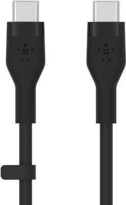Belkin BOOSTCHARGE Flex cavo USB 3 m USB 2.0 USB C Nero (FLEX USB-C/USB-C SILICONE CBL F - SILICONE CABLE SUPPORTS FAST CHA)