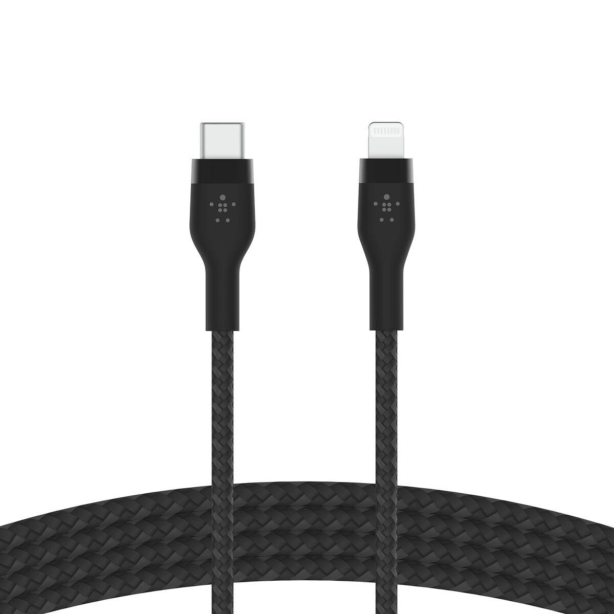 Belkin CAA011BT2MBK cavo Lightning 2 m Nero (PRO FLEX LIGHTNING/USB-C CBL FA - USB-C SILICONE CABLE SUPPORTS FA)