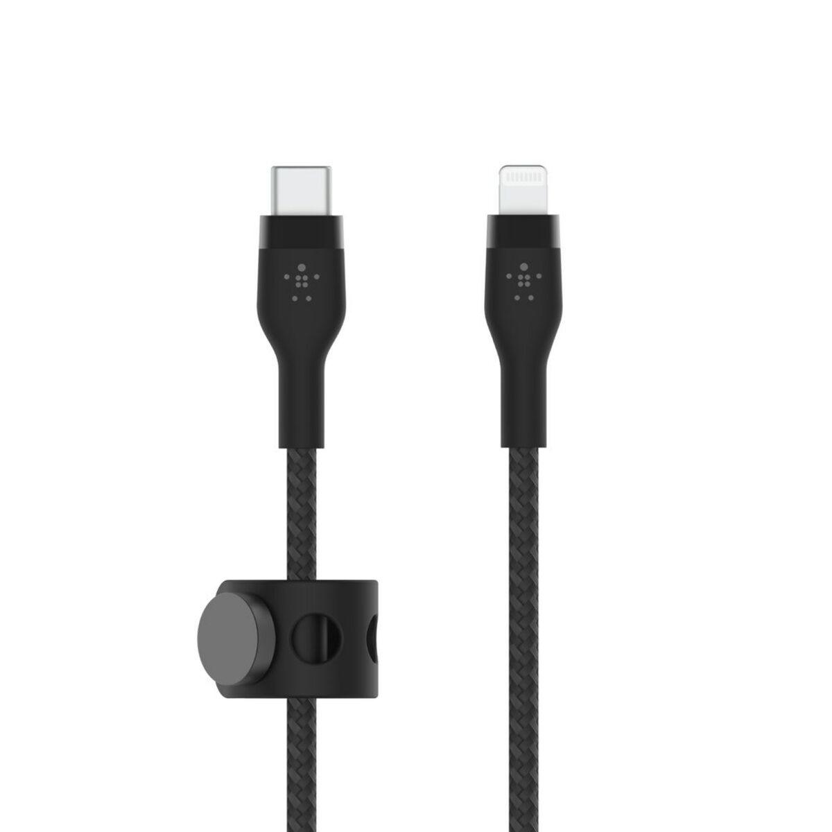 Belkin CAA011BT2MBK cavo Lightning 2 m Nero (PRO FLEX LIGHTNING/USB-C CBL FA - USB-C SILICONE CABLE SUPPORTS FA)