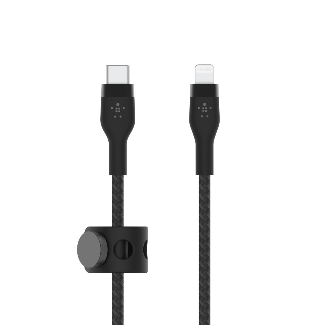 Belkin CAA011BT2MBK cavo Lightning 2 m Nero (PRO FLEX LIGHTNING/USB-C CBL FA - USB-C SILICONE CABLE SUPPORTS FA)