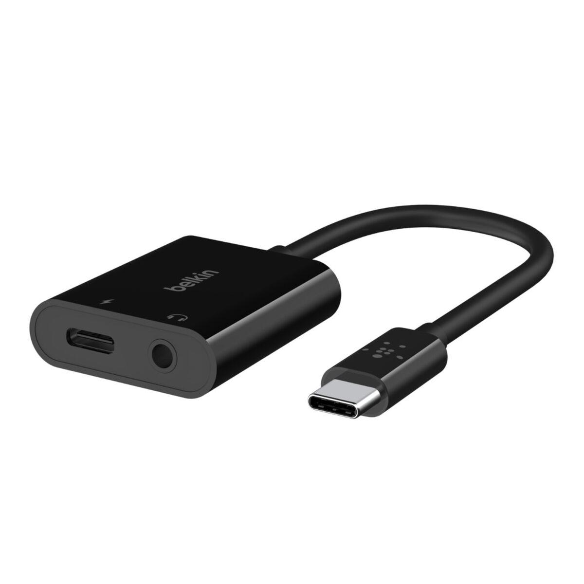Belkin NPA004BTBK hub di interfaccia USB 3.2 Gen 1 3.1 Gen 1 Type-C Nero (3.5MM AUDIO USB-C CHARGE ADAPTER)