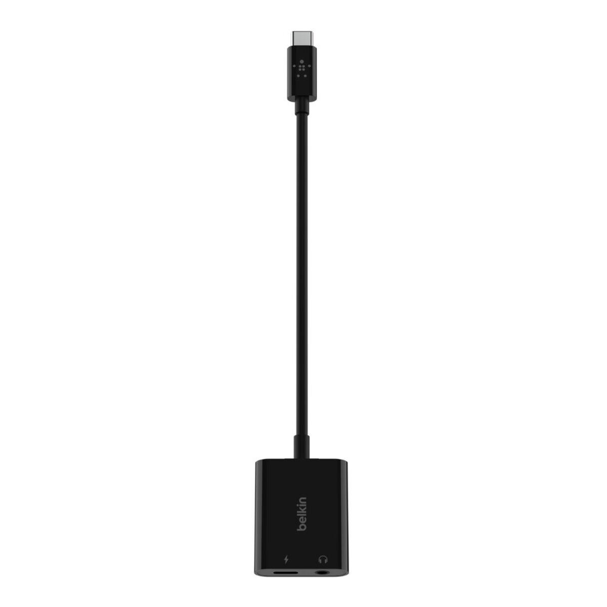 Belkin NPA004BTBK hub di interfaccia USB 3.2 Gen 1 3.1 Gen 1 Type-C Nero (3.5MM AUDIO USB-C CHARGE ADAPTER)
