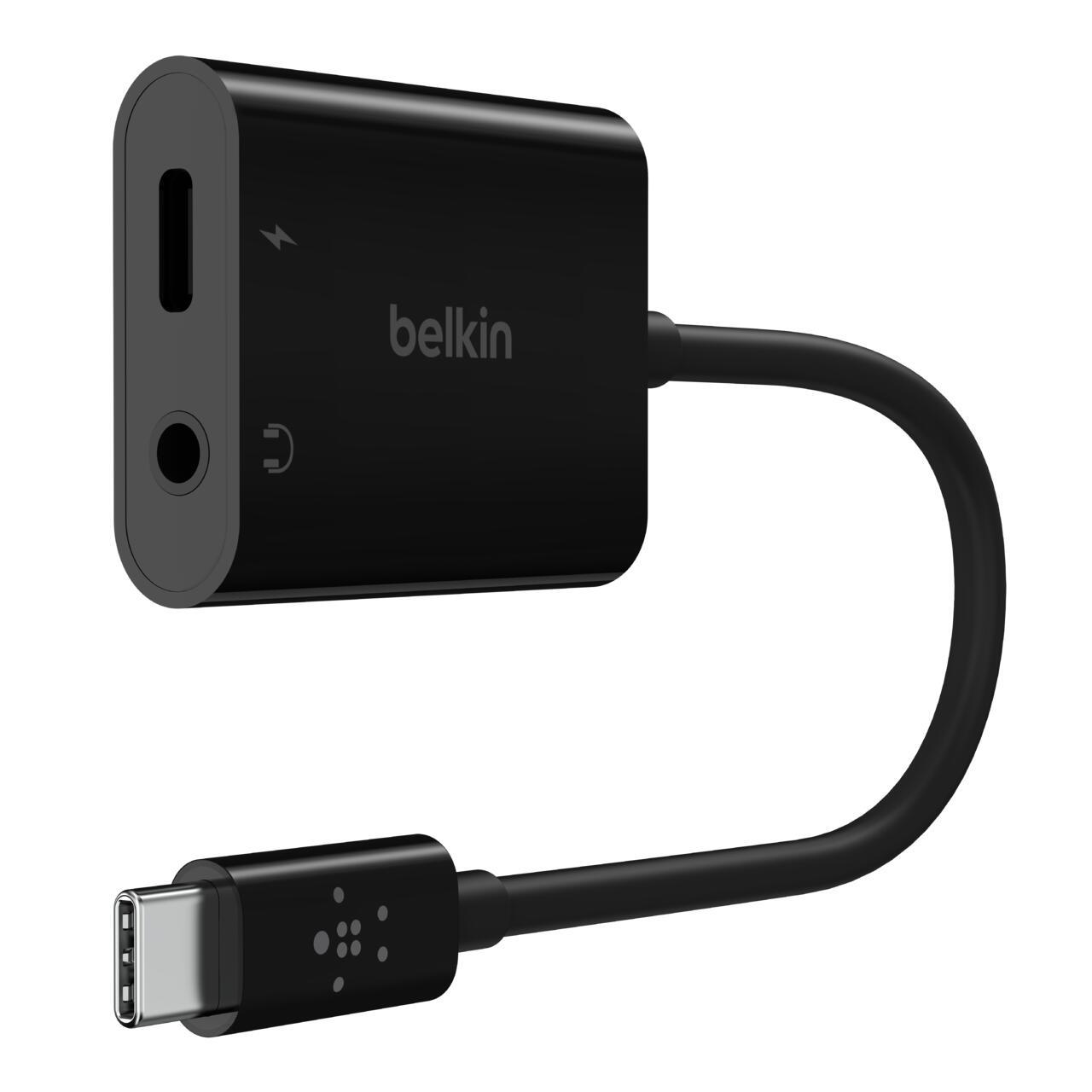 Belkin NPA004BTBK hub di interfaccia USB 3.2 Gen 1 3.1 Gen 1 Type-C Nero (3.5MM AUDIO USB-C CHARGE ADAPTER)