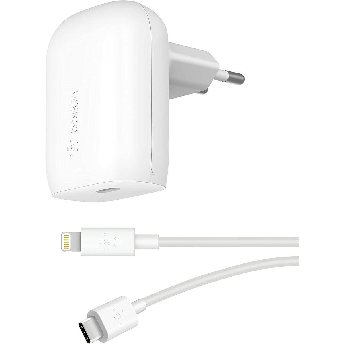 Belkin WCA005vf1MWH-B5 Computer portatile Smartphone Tablet Bianco AC Ricarica rapida Interno (30W USB-C CHARGER WITH POWER - D