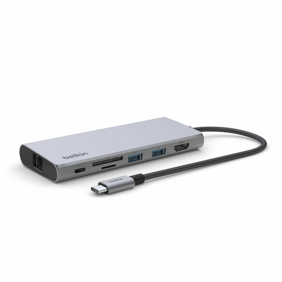Belkin INC009BTSGY replicatore di porte e docking station per laptop USB tipo-C Argento (USB C 6-IN-1 MULTIMEDIA HUB - )