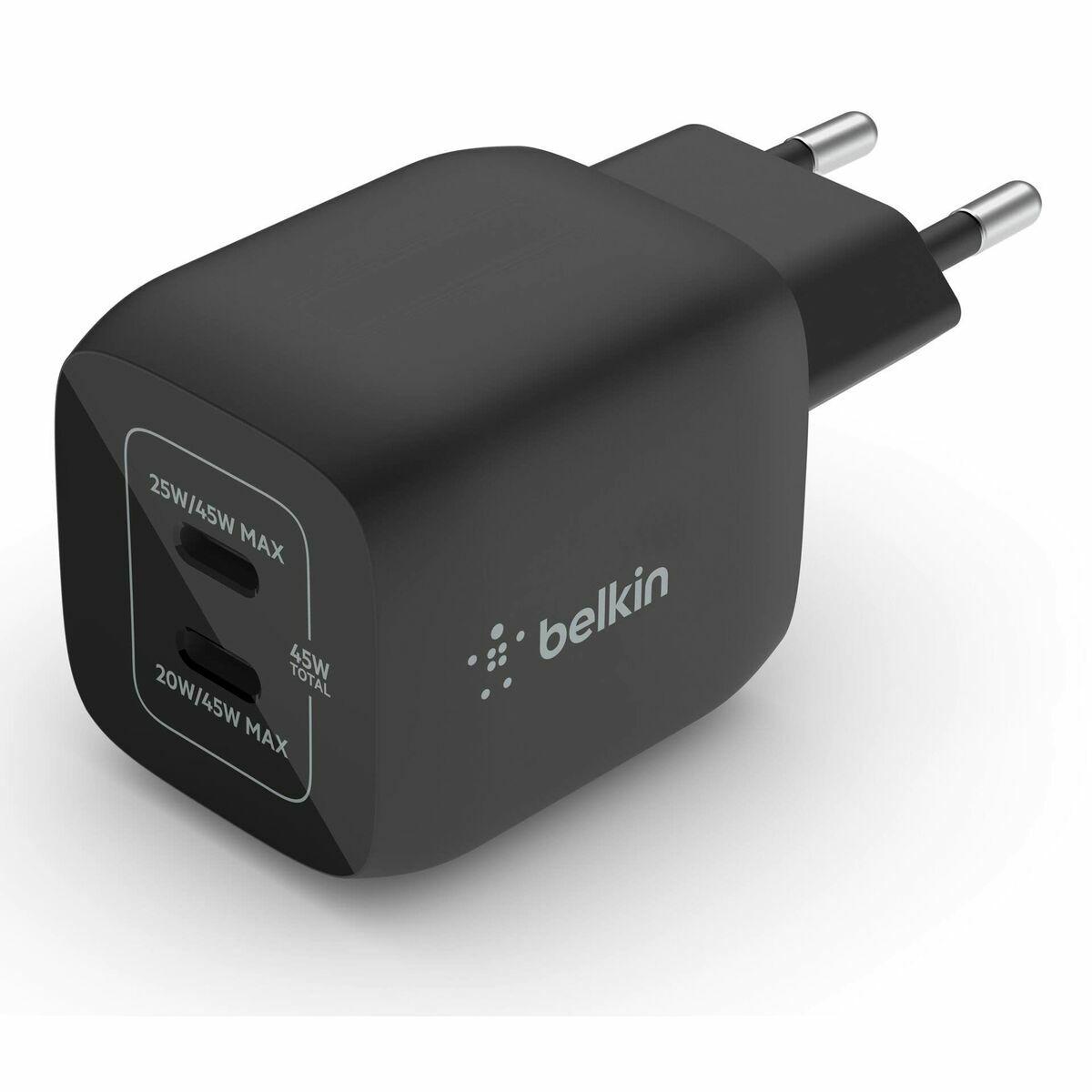 Belkin BoostCharge Pro Nero Interno (BELKIN 45W DUAL USB-C GAN LADEG - MIT POWER DELIVER 3.0 UND PPS TE)