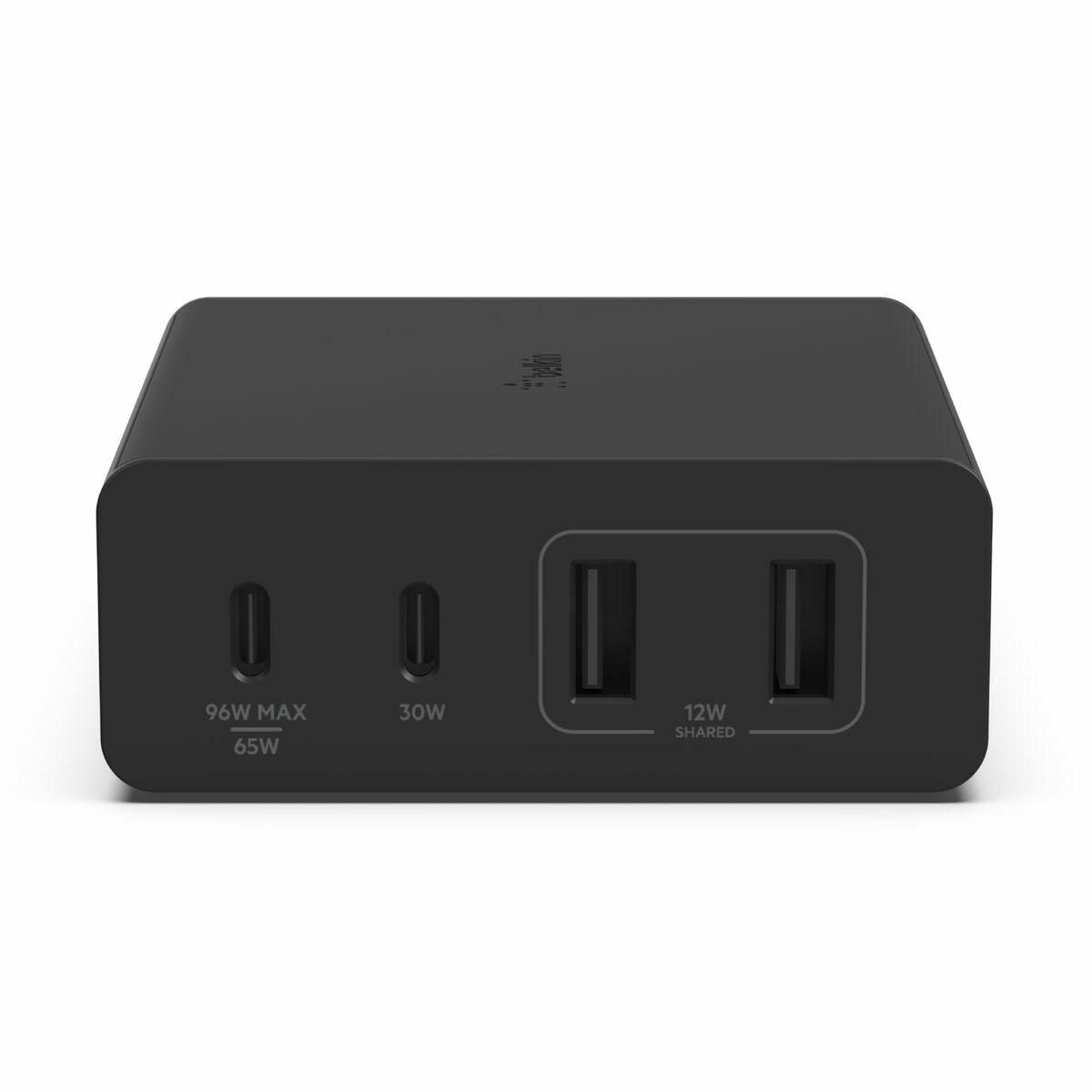 Belkin WCH010vfBK Nero Interno (BELKIN 108W 4-PORT GAN CHARGER - 2X USB-C 2X USB-A WITH 2M POWER)
