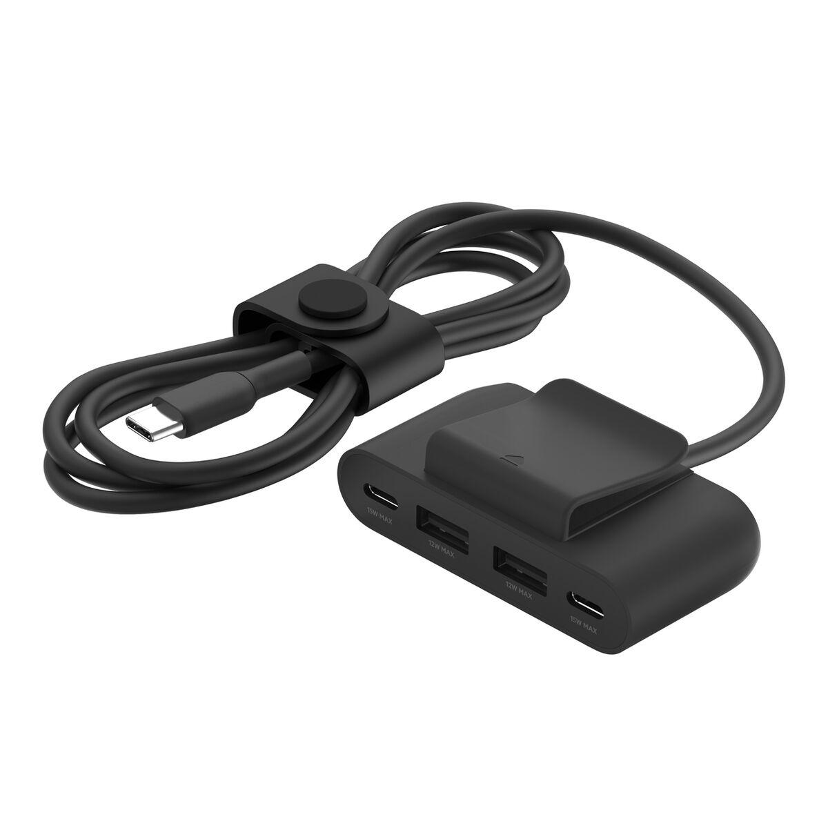 Belkin BUZ001bt2MBKB7 USB tipo-C Nero (4-PORT USB SPLITTER 2XUSB-C - 2XUSB-A MAX. 30W 2M CABLE BLACK)