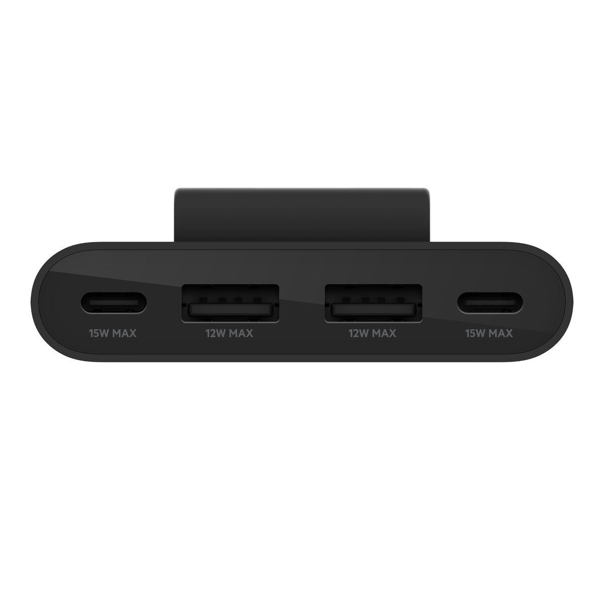 Belkin BUZ001bt2MBKB7 USB tipo-C Nero (4-PORT USB SPLITTER 2XUSB-C - 2XUSB-A MAX. 30W 2M CABLE BLACK)