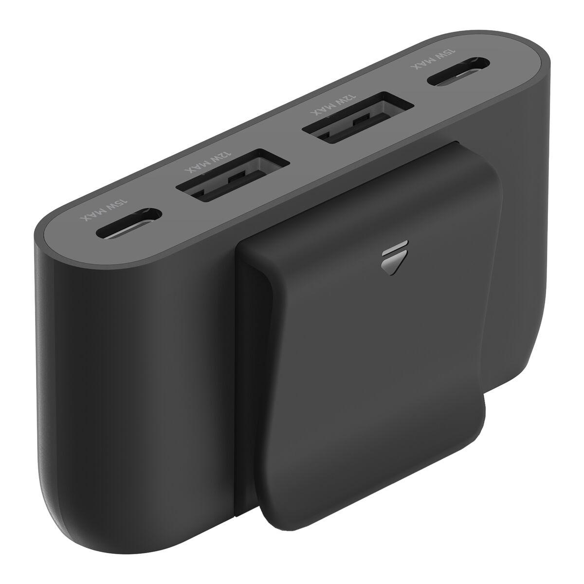 Belkin BUZ001bt2MBKB7 USB tipo-C Nero (4-PORT USB SPLITTER 2XUSB-C - 2XUSB-A MAX. 30W 2M CABLE BLACK)