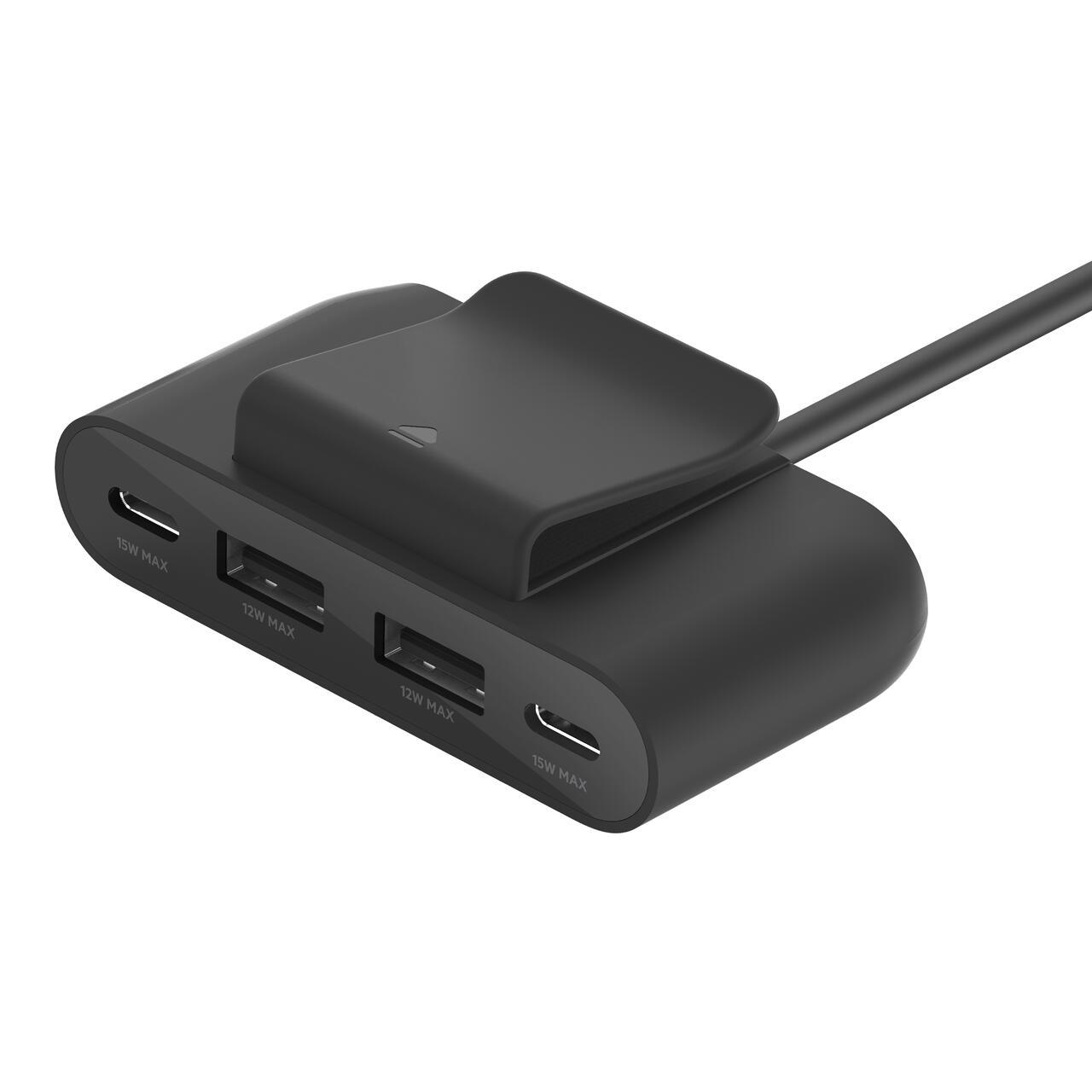 Belkin BUZ001bt2MBKB7 USB tipo-C Nero (4-PORT USB SPLITTER 2XUSB-C - 2XUSB-A MAX. 30W 2M CABLE BLACK)