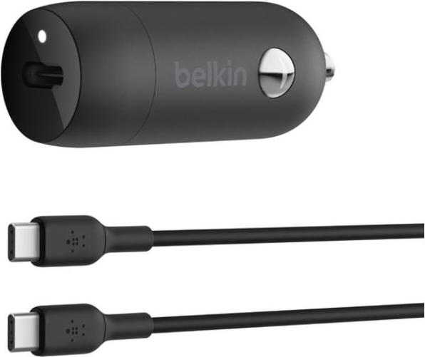 Belkin CCA004bt1MBK-B6 Computer portatile, Smartphone, Tablet Nero Accendisigari Ricarica rapida Interno (30W USB-C CAR CHARGER