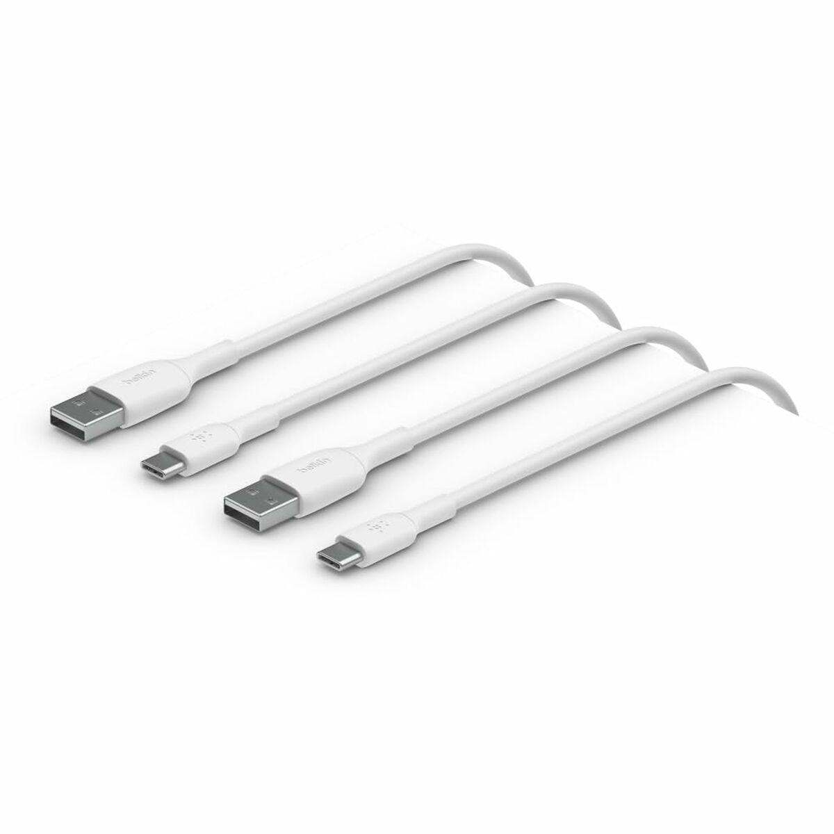 Belkin BoostCharge cavo USB 1 m USB 2.0 USB A USB C Bianco (USB-A TO USB-C PVC WHITE 1M X2)