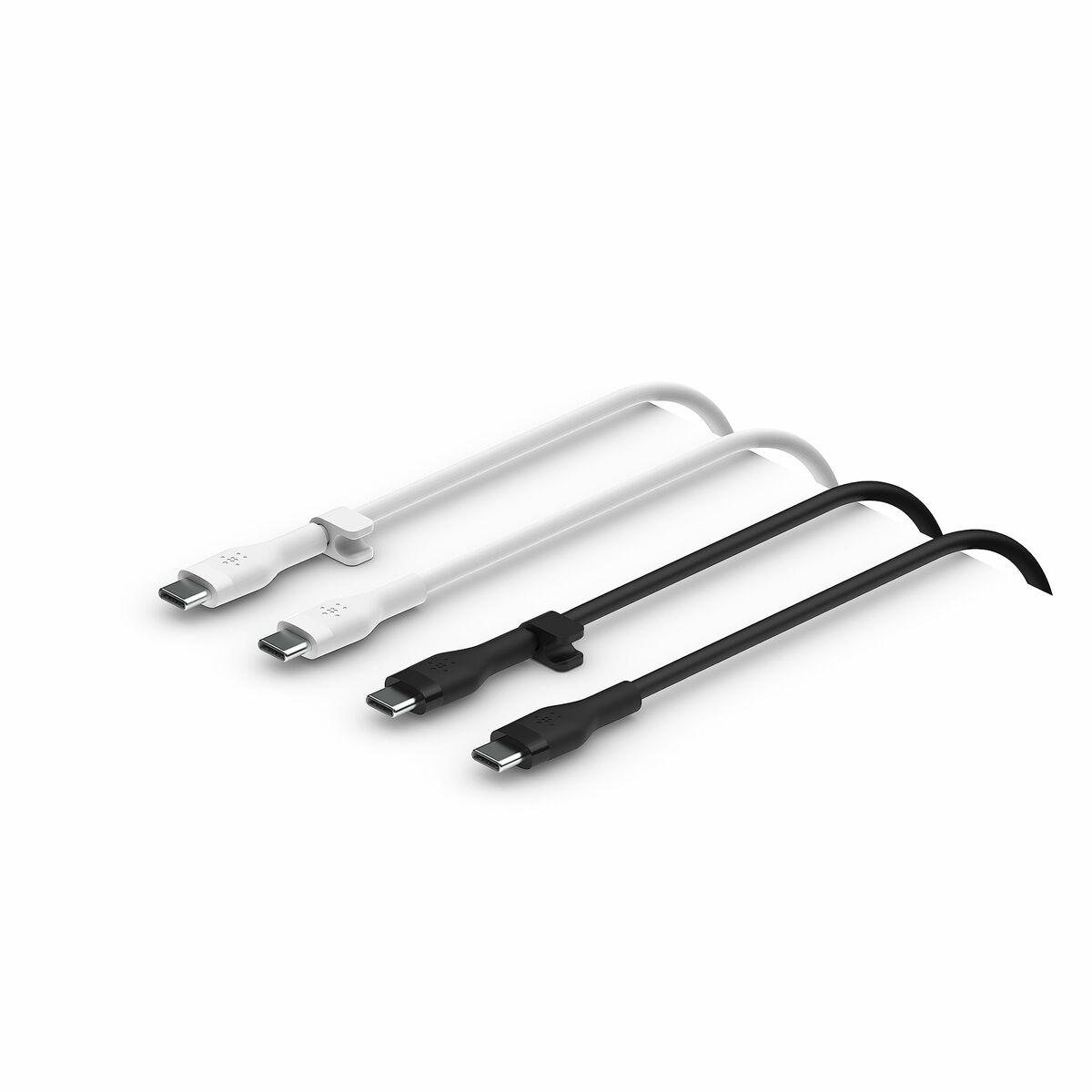 Belkin CAB009BT1MBW2PK cavo USB 1 m USB C Nero Bianco (USB-C TO USB-C SILICONE MIX 1M X2)
