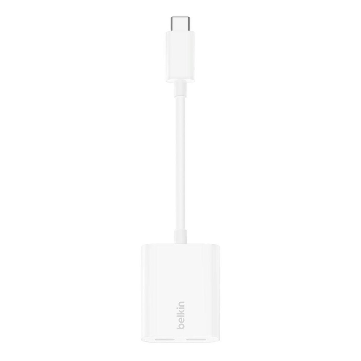 Belkin F7U081BTWH hub di interfaccia USB tipo-C Bianco (CONNECT USB-C AUDIO CHARGE ADAPTER)