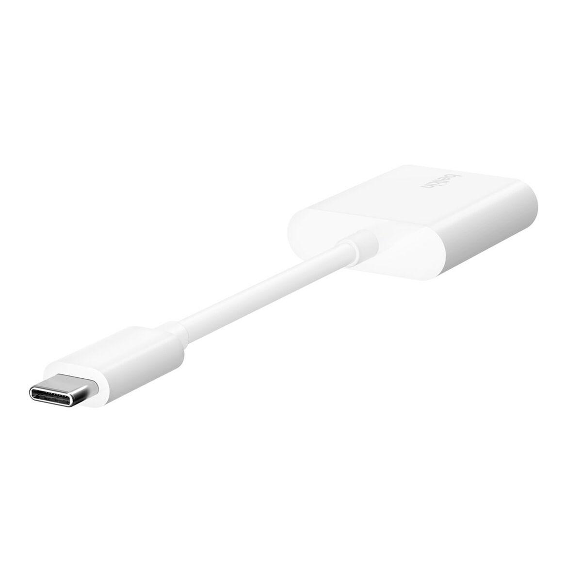Belkin F7U081BTWH hub di interfaccia USB tipo-C Bianco (CONNECT USB-C AUDIO CHARGE ADAPTER)