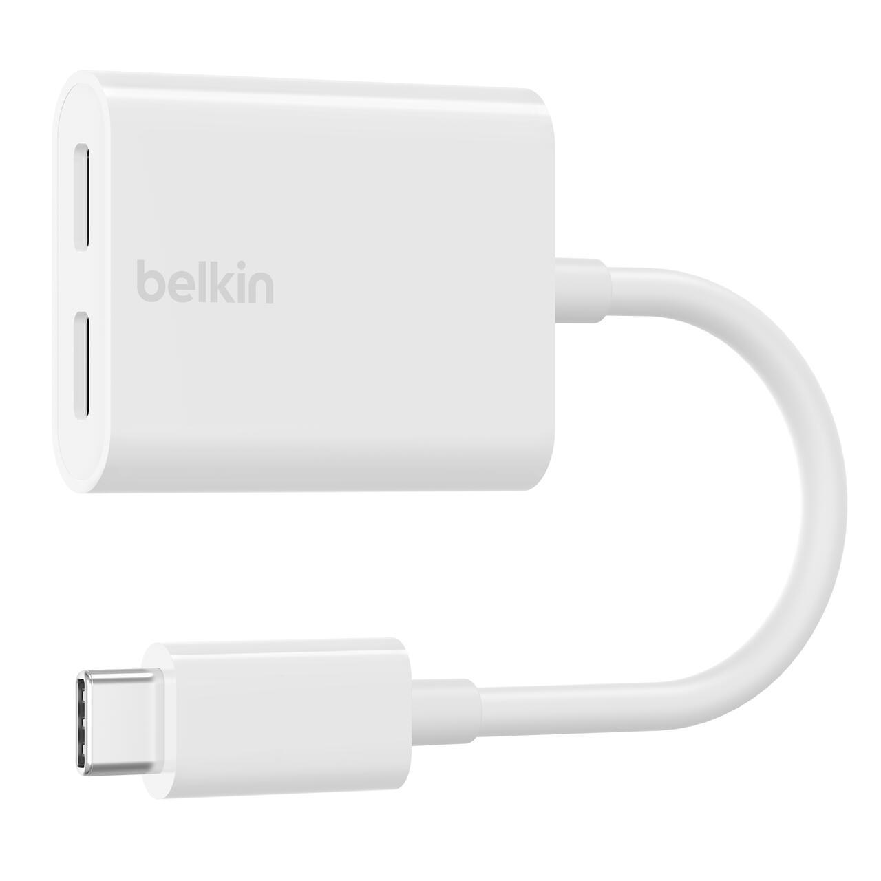 Belkin F7U081BTWH hub di interfaccia USB tipo-C Bianco (CONNECT USB-C AUDIO CHARGE ADAPTER)
