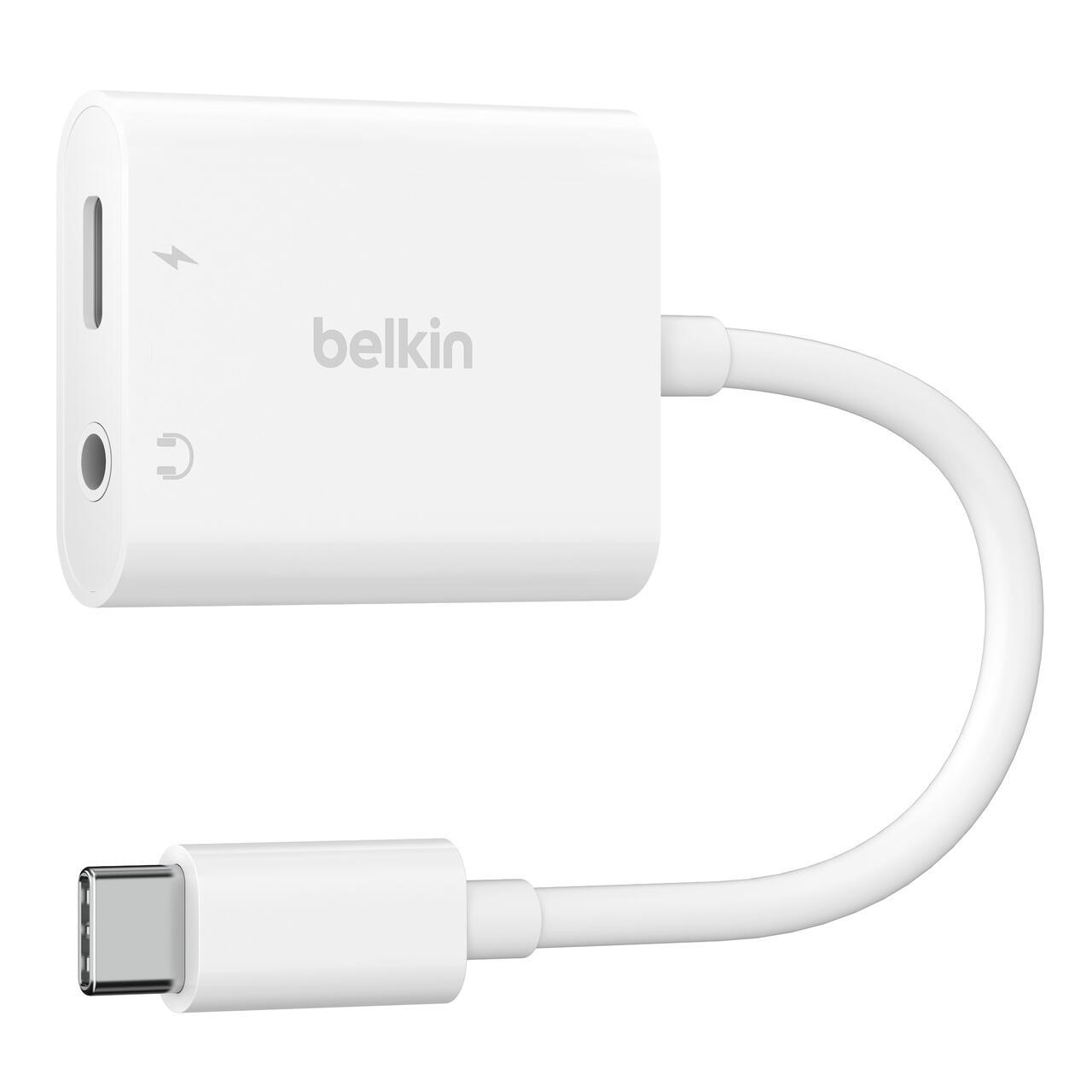 Belkin NPA004BTWH hub di interfaccia USB tipo-C Bianco (3.5MM AUDIO USB-C CHARGE ADAPT)